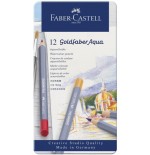 7537-ESTUCHE DE METAL CON 12 LAPICES DE COLORES ACUARELABLES GOLDFABER. FABER CASTELL 114612