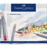 7538-ESTUCHE DE METAL CON 24 LAPICES DE COLORES ACUARELABLES GOLDFABER. FABER CASTELL 114624