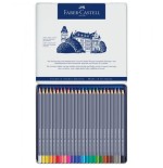 7539-ESTUCHE DE METAL CON 24 LAPICES DE COLORES ACUARELABLES GOLDFABER. FABER CASTELL 114624