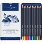 7545-ESTUCHE DE METAL CON 12 LAPICES DE COLORES GOLDFABER. FABER CASTELL 114712
