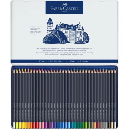 7549-ESTUCHE DE METAL CON 36 LAPICES DE COLORES GOLDFABER. FABER CASTELL 114736