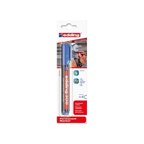 7585-BLISTER MARCADOR PERMANENTE CON PUNTA REDONDA. COLOR: AZUL. EDDING E-300/1-03
