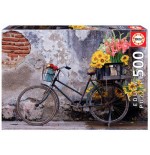 7587-Educa Bicycle with flowers Puzzle rompecabezas 500 pieza(s)