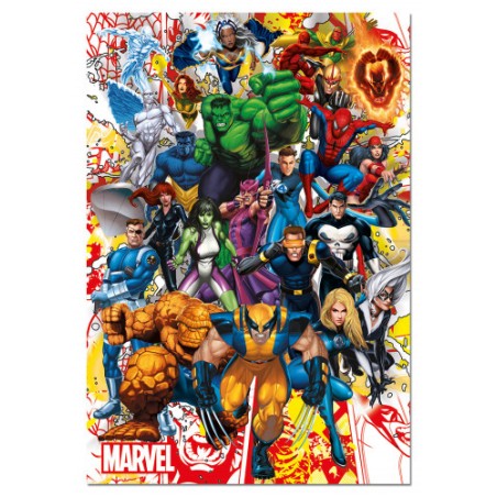7595-PUZZLE 500 PIEZAS HEROES MARVEL EDUCA 15560