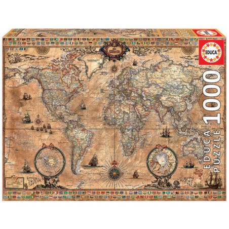 7598-Educa Antique World Map Puzzle rompecabezas 1000 pieza(s)