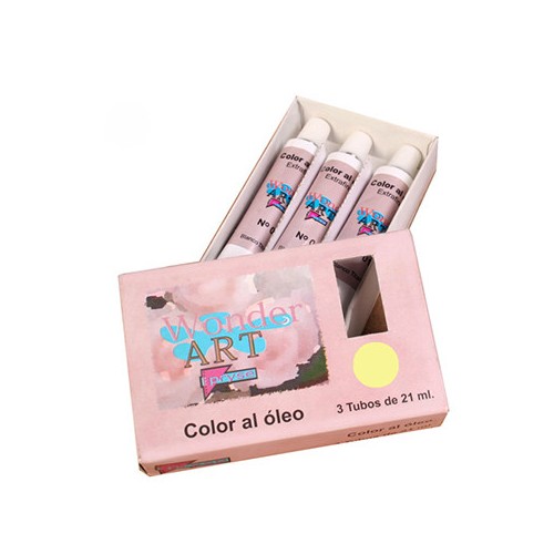 7632-CAJA 3 TUBOS 21ML. OLEO No.08 AMARILLO CADMIUN WONDER ART BY PRYSE 6250008