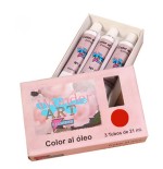 7633-CAJA 3 TUBOS 21ML. OLEO No.16 ROJO CARMESI WONDER ART BY PRYSE 6250016