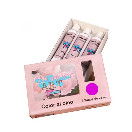 7634-CAJA 3 TUBOS 21ML. OLEO No.17 MAGENTA WONDER ART BY PRYSE 6250017
