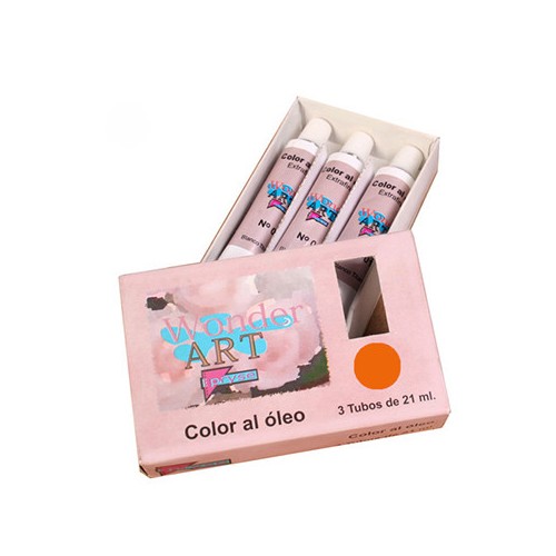 7635-CAJA 3 TUBOS 21ML. OLEO No.18 BERMELLON WONDER ART BY PRYSE 6250018