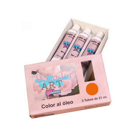 7635-CAJA 3 TUBOS 21ML. OLEO No.18 BERMELLON WONDER ART BY PRYSE 6250018