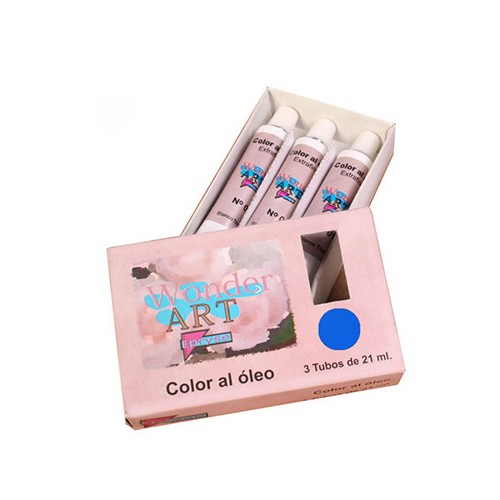 7640-CAJA 3 TUBOS 21ML. OLEO No.28 AZUL ULTRAMARINO WONDER ART BY PRYSE 6250028