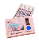 7640-CAJA 3 TUBOS 21ML. OLEO No.28 AZUL ULTRAMARINO WONDER ART BY PRYSE 6250028