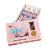 7644-CAJA 3 TUBOS 21ML. OLEO No.38 SIENA CRUDO WONDER ART BY PRYSE 6250038