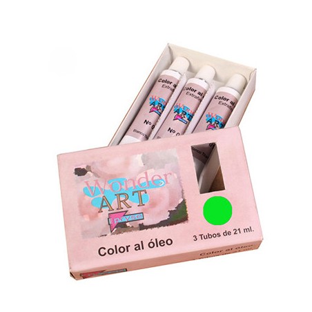 7647-CAJA 3 TUBOS 21ML. OLEO No.48 VERDE SAVIA WONDER ART BY PRYSE 6250048