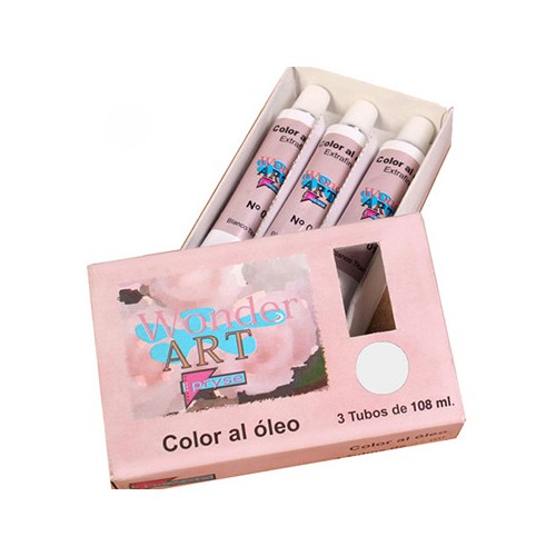 7651-Pryse 6251002 pintura al oleo 108 ml Tubo Plata, Titan, Blanco