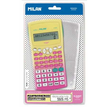 7730-BLISTER CALCULADORA CIENTIFICA M240 SUNSET ROSA NUEVO MILAN 159110SNPBL