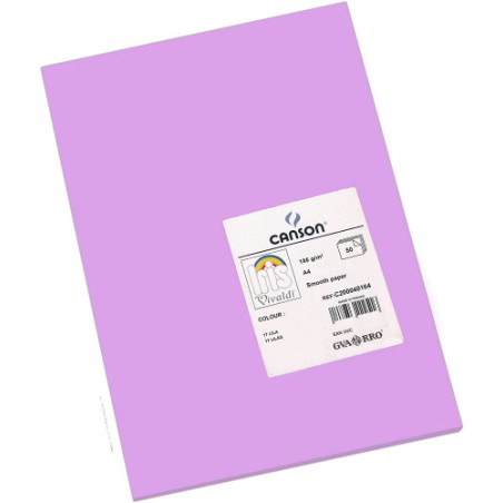 7775-PACK 50 HOJAS CARTULINA IRIS A4 185G LILA CANSON C200040164