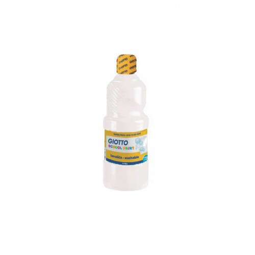 7780-Giotto Tempera Escolar 500 ml Botella Blanco