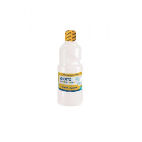 7780-Giotto Tempera Escolar 500 ml Botella Blanco