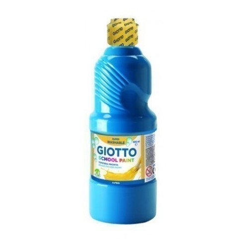 7783-Giotto Tempera Escolar 500 ml Botella Azul, Cian