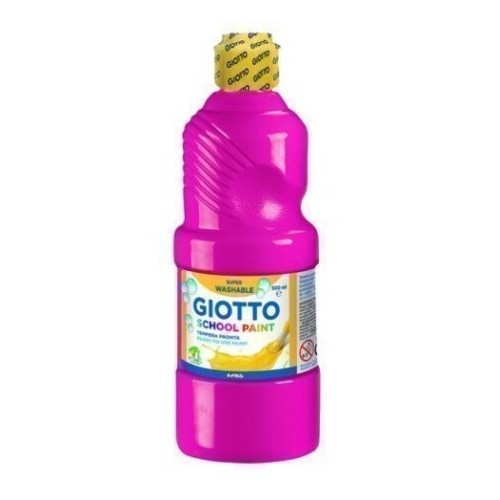 7784-Giotto Tempera Escolar 500 ml Botella Magenta