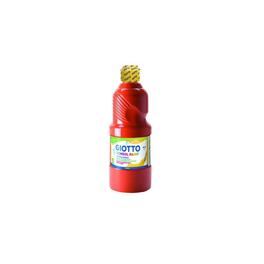 7786-Giotto Tempera Escolar 500 ml Botella Rojo