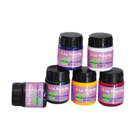 7814-PINTURA PARA CRISTAL AL AGUA CA-01 BLANCO. 25ML LA PAJARITA 188871