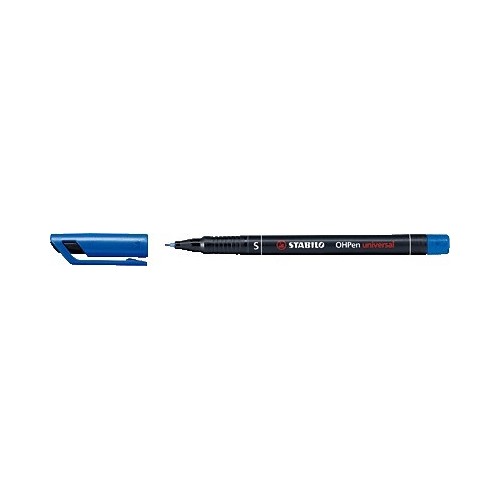 783-MARCADOR PERMANENTE PUNTA SUPERFINA OHPEN UNIVERSAL 0,4MM. AZUL STABILO 841/41