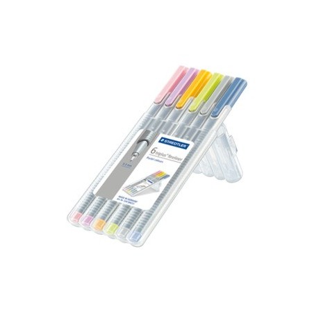 7880-ESTUCHE 6 PZASTRIPLUS FINELINER 334, SURT. NEON STAEDTLER 334 SB6CS3