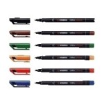 795-ESTUCHE 6 MARCADORES PERMANENTE P.SUPERFINA SURTIDO OHPEN UNIVERSAL 0,4MM. STABILO 841/6