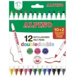 7955-CAJA 10+2 ROTULADORES DE COLORES DOBLE PUNTA ALPINO AR002013N