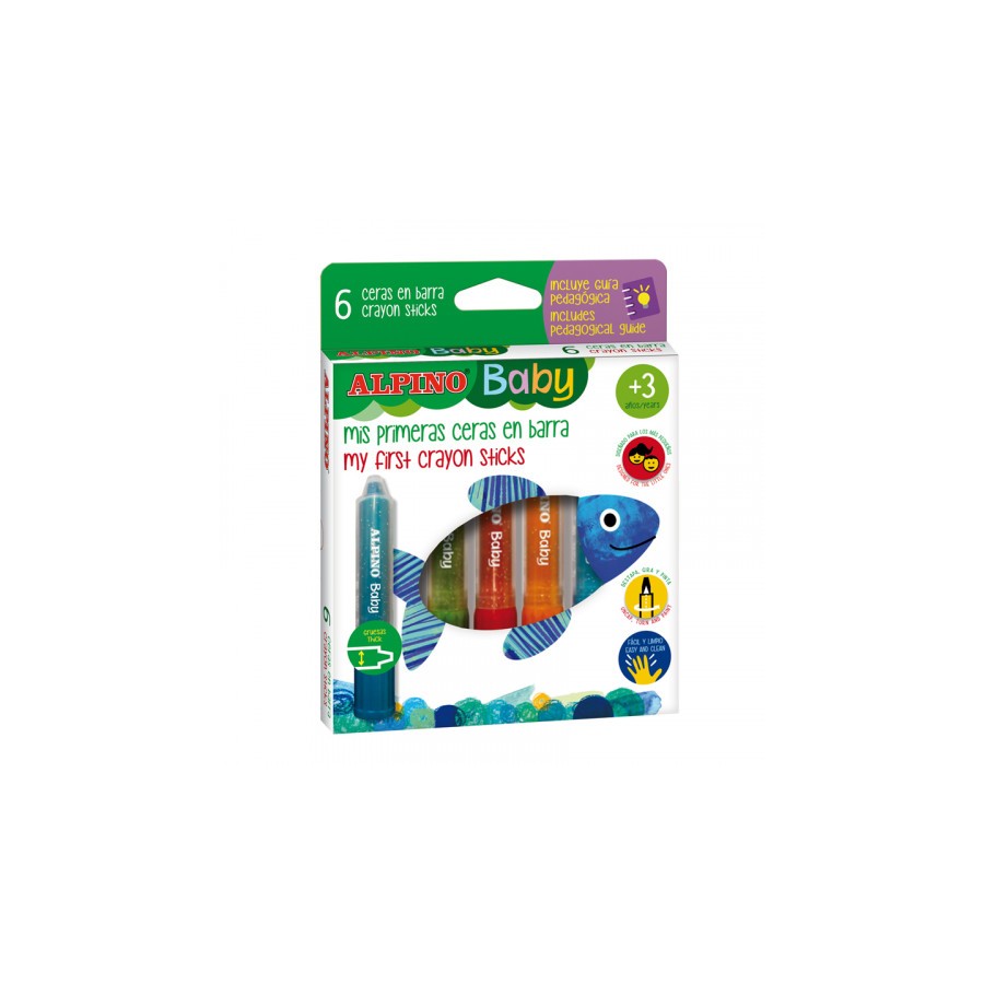 7975-ESTUCHE 6 CERAS EN BARRA BABY ALPINO PX002006