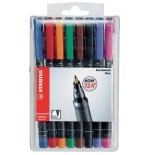 799-ESTUCHE 8 MARCADORES PERMANENTE P.FINA SURTIDO OHPEN UNIVERSAL 0,7MM. STABILO 842/8