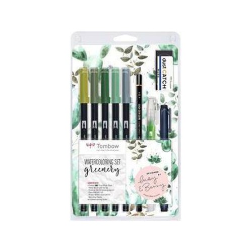 7992-KIT WATERCOLORING SET GREENERY (1X ABT-098,228,249,312, N52 WS-EFL01 MONO-100-H EN-DC WB-FN-1 P PALETA DE MEZCLAS I