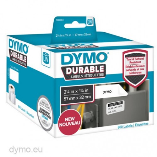 8034-ROLLO 800 ETIQUETAS PLASTICAS LW DURABLE 57MM X 32MM DYMO 2112289