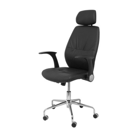 8044-SILLA HUELVES SIMILPIEL NEGRO CON CABECERO PIQUERAS Y CRESPO 239DBSPNEC