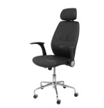 8044-SILLA HUELVES SIMILPIEL NEGRO CON CABECERO PIQUERAS Y CRESPO 239DBSPNEC