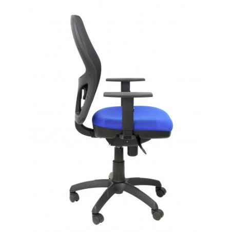 8073-SILLA JORQUERA MALLA NEGRA ASIENTO BALI AZUL PIQUERAS Y CRESPO 15SNBALI229