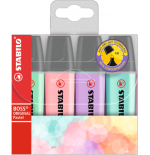 8095-ESTUCHE WALLET 4 BOSS COLORES PASTEL SURTIDOS STABILO 70/4-3