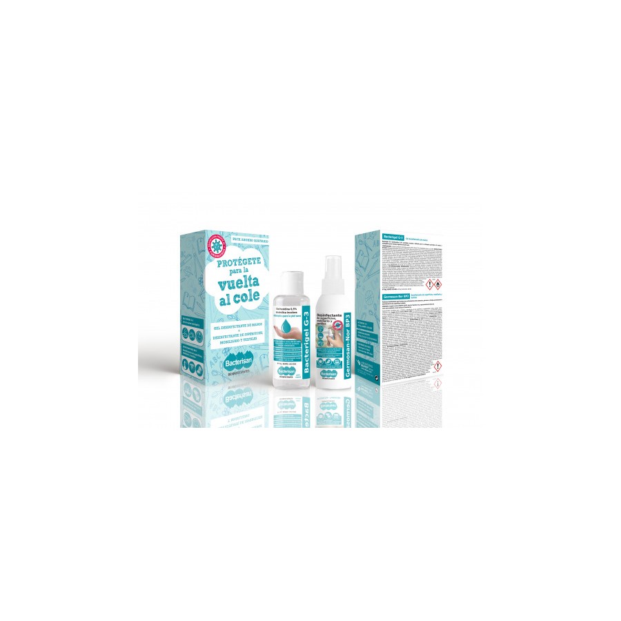 8130-PACK BACTERISAN GEL DESINFECTANTE 60ML + LIMPIADOR DE SUPERFICIES 60 ML BACTERISAN PACK