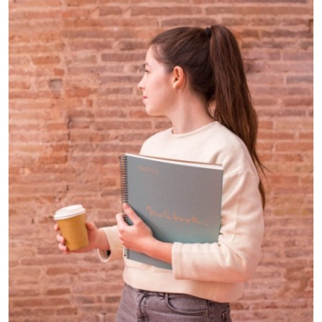 8190-CUADERNO 100% RECICLADO NB-1 A4 80HOJAS ECOAZUL EMOTIONS MIQUELRIUS 6092