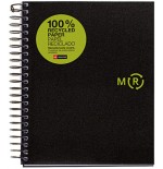 8203-CUADERNO 100% RECICLADO NB-4 A5 120HOJAS TAPAS POLIPROPILENO MIQUELRIUS 6039