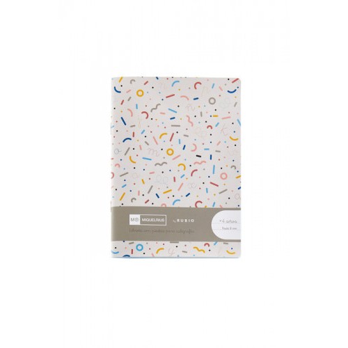 8205-CUADERNO GRAPADO 4o 32HOJAS PAUTA 8MM CON EJERCICIOS RUBIO MIQUELRIUS 8139