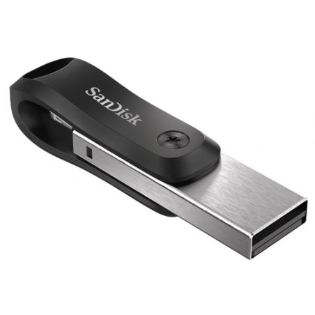 8276-SanDisk iXpand unidad flash USB 64 GB USB Type-A / Lightning 3.2 Gen 2 (3.1 Gen 2) Negro, Plata