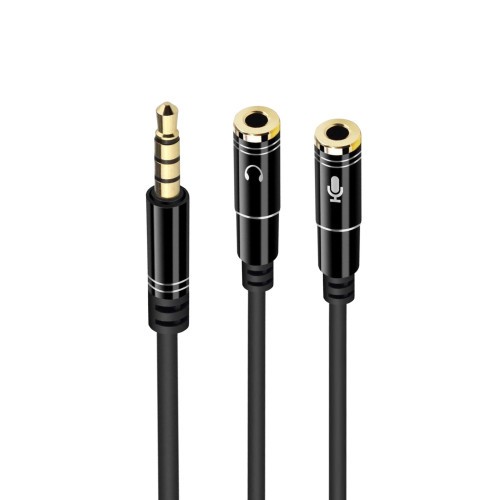 8474-Ewent EC1641 cable de audio 0,3 m 3,5mm 2 x 3.5mm Negro