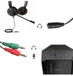 8477-Ewent EC1642 cable de audio 0,15 m 3,5mm 2 x 3.5mm Negro, Verde, Rojo