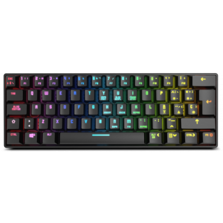 8492-Krom Kluster teclado USB + Bluetooth Negro