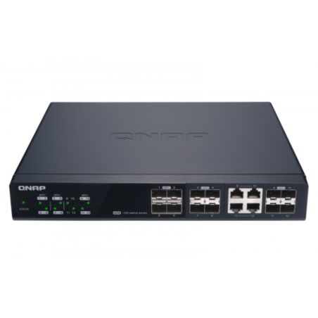 8511-QNAP QSW-M1204-4C switch Gestionado 10G Ethernet (100/1000/10000) Negro