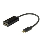 8518-Ewent EW9823 adaptador de cable de video 0,15 m USB Tipo C HDMI tipo A (Estandar) Negro