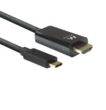 8520-Ewent EW9824 adaptador de cable de video 2 m USB Tipo C HDMI tipo A (Estandar) Negro
